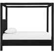 Meridian Furniture Salina Black Velvet Upholstered Queen Bed