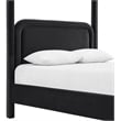 Meridian Furniture Salina Black Velvet Upholstered Queen Bed