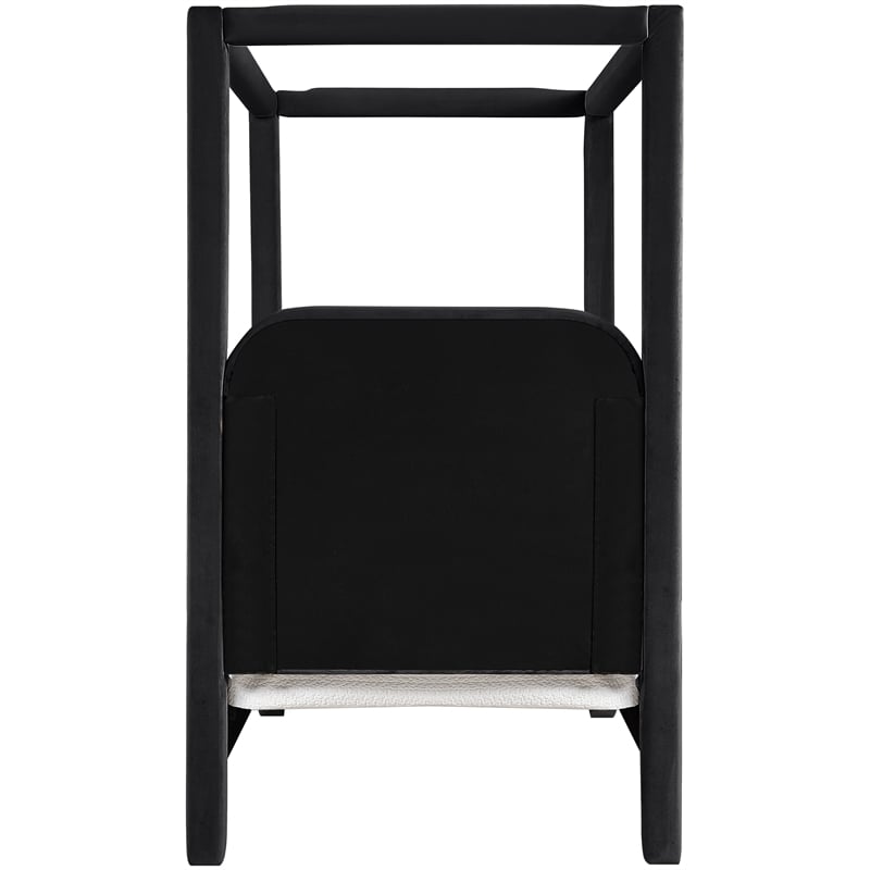 Meridian Furniture Salina Black Velvet Upholstered Twin Bed