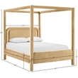 Meridian Furniture Salina Camel Velvet Upholstered Full Bed