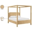 Meridian Furniture Salina Camel Velvet Upholstered Queen Bed