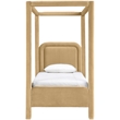 Meridian Furniture Salina Camel Velvet Upholstered Twin Bed