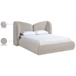 Meridian Furniture Elowen Beige Chenille Fabric Upholstered King Bed