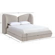 Meridian Furniture Elowen Beige Chenille Fabric Upholstered King Bed