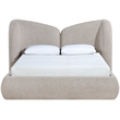 Meridian Furniture Elowen Beige Chenille Fabric Upholstered Queen Bed