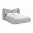 Meridian Furniture Elowen Beige Chenille Fabric Upholstered Queen Bed