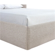 Meridian Furniture Elowen Beige Chenille Fabric Upholstered Queen Bed