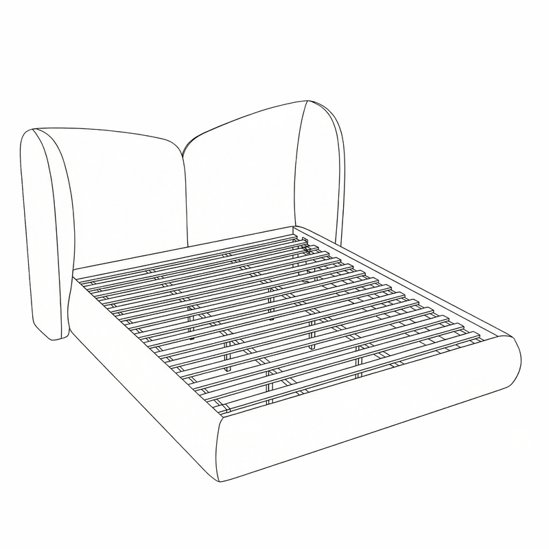 Meridian Furniture Elowen Brown Chenille Fabric Upholstered King Bed