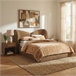 Meridian Furniture Elowen Brown Chenille Fabric Upholstered Queen Bed