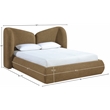 Meridian Furniture Elowen Brown Chenille Fabric Upholstered Queen Bed