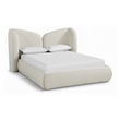 Meridian Furniture Elowen Cream Chenille Fabric Upholstered King Bed
