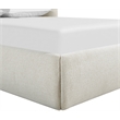 Meridian Furniture Elowen Cream Chenille Fabric Upholstered King Bed