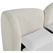 Meridian Furniture Elowen Cream Chenille Fabric Upholstered Queen Bed