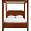 Meridian Furniture Salina Cognac Velvet Upholstered King Bed