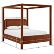 Meridian Furniture Salina Cognac Velvet Upholstered Queen Bed