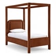 Meridian Furniture Salina Cognac Velvet Upholstered Twin Bed