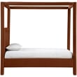 Meridian Furniture Salina Cognac Velvet Upholstered Twin Bed