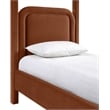 Meridian Furniture Salina Cognac Velvet Upholstered Twin Bed