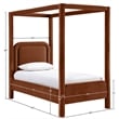 Meridian Furniture Salina Cognac Velvet Upholstered Twin Bed