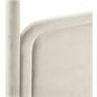 Meridian Furniture Salina Cream Velvet Upholstered King Bed