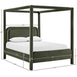 Meridian Furniture Salina Green Velvet Upholstered Full Bed