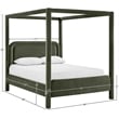 Meridian Furniture Salina Green Velvet Upholstered Queen Bed