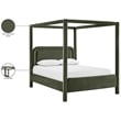 Meridian Furniture Salina Green Velvet Upholstered Queen Bed