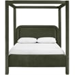 Meridian Furniture Salina Green Velvet Upholstered Queen Bed
