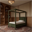 Meridian Furniture Salina Green Velvet Upholstered Twin Bed