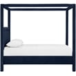 Meridian Furniture Salina Navy Velvet Upholstered Full Bed