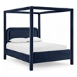 Meridian Furniture Salina Navy Velvet Upholstered King Bed