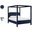 Meridian Furniture Salina Navy Velvet Upholstered King Bed