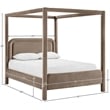 Meridian Furniture Salina Taupe Velvet Upholstered Full Bed