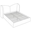 Meridian Furniture Elowen Beige Chenille Fabric Upholstered Full Bed