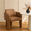 Meridian Furniture Vanda Cognac Vegan Leather Upholstered Dining Chair