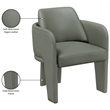 Meridian Furniture Vanda Olive Vegan Leather Upholstered Dining Chair
