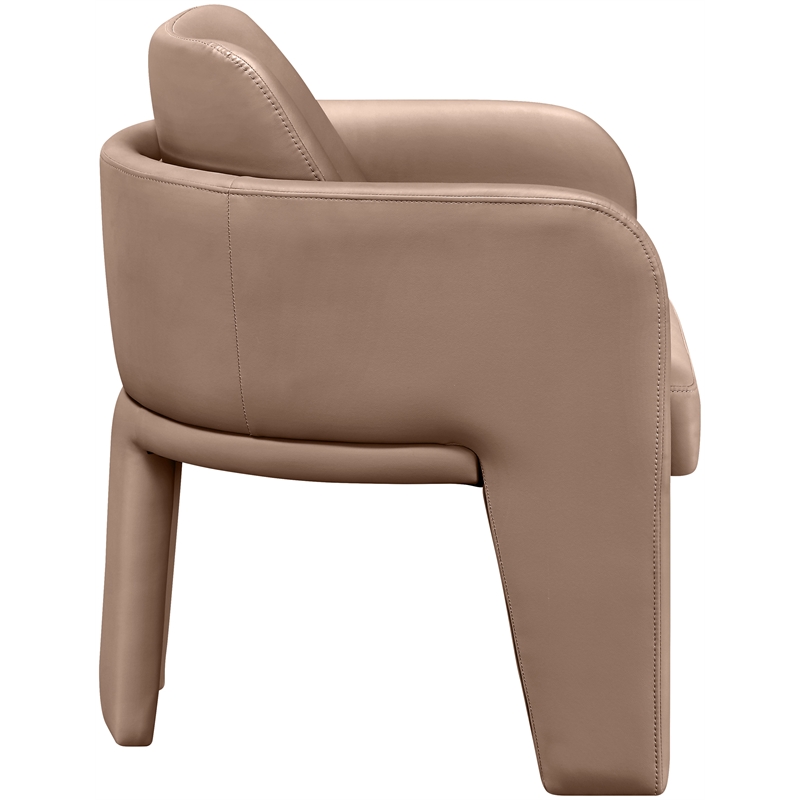 Meridian Furniture Vanda Tan Vegan Leather Upholstered Dining Chair