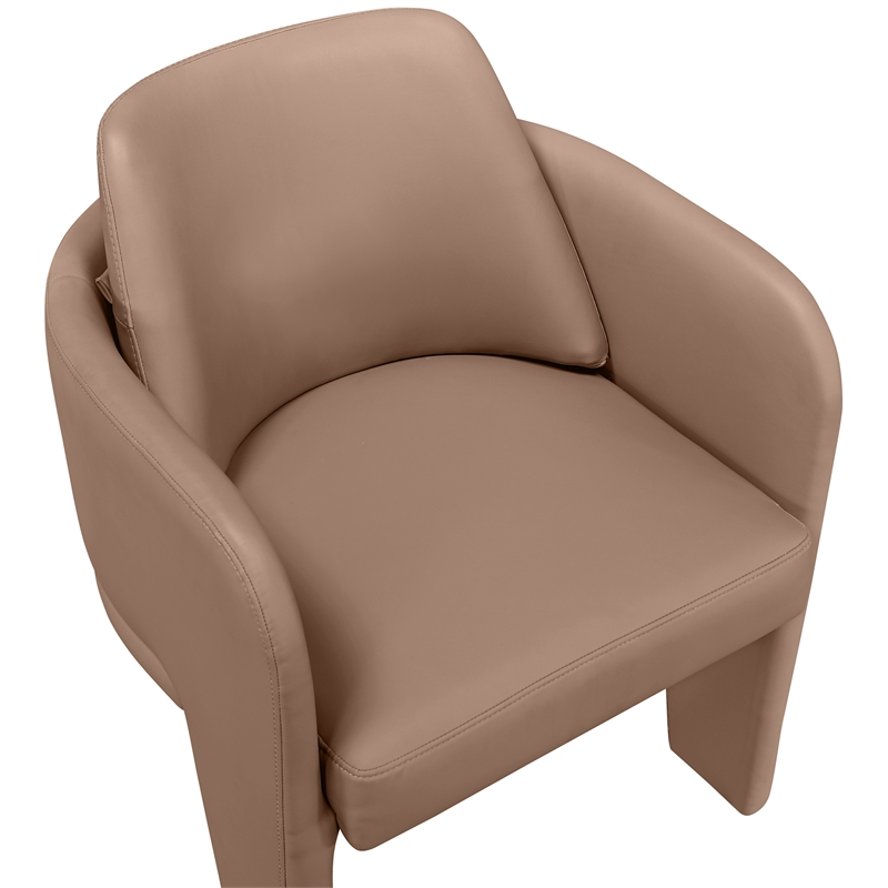 Meridian Furniture Vanda Tan Vegan Leather Upholstered Dining Chair