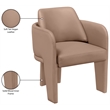 Meridian Furniture Vanda Tan Vegan Leather Upholstered Dining Chair