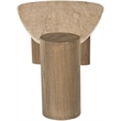 Meridian Furniture Taverna Natural Travertine Top And Oak Wood Base Coffee Table