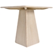 Meridian Furniture Atrium Natural Glass Top And Wood Base Counter Height Table