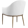 Meridian Furniture Ferro White Linen Textured Performance Fabric Dining AC