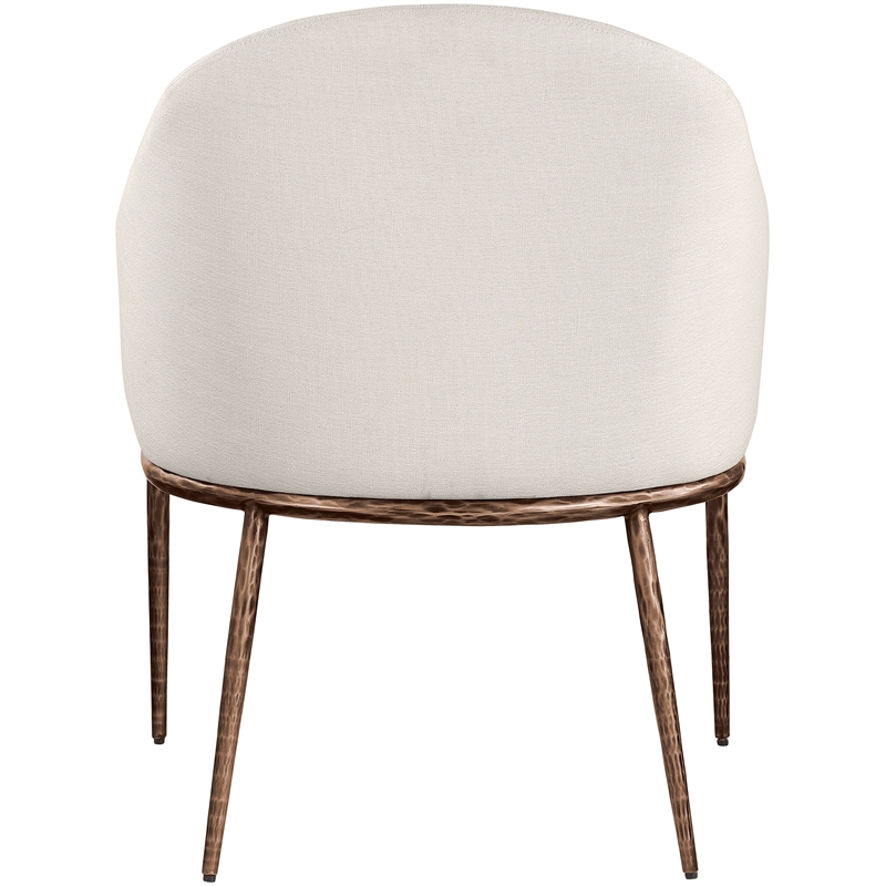 Meridian Furniture Ferro Beige Linen Textured Performance Fabric Dining AC