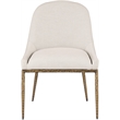 Meridian Furniture Ferro Beige Linen Textured Performance Fabric Dining SC