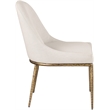 Meridian Furniture Ferro Beige Linen Textured Performance Fabric Dining SC