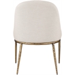 Meridian Furniture Ferro Beige Linen Textured Performance Fabric Dining SC