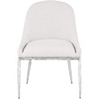 Meridian Furniture Ferro Cream Linen Textured Performance Fabric Dining SC