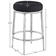 Meridian Furniture Ferro Black Linen Textured Performance Fabric Counter Stool