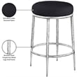Meridian Furniture Ferro Black Linen Textured Performance Fabric Counter Stool