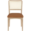 Meridian Furniture Atrium Cognac Vegan Leather Dining Chair (Set of 2)